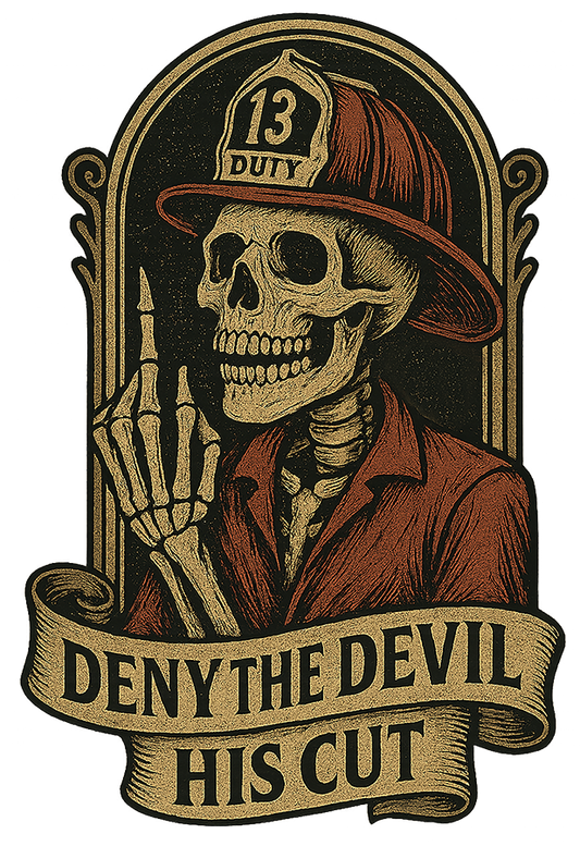 Deny the Devil His Cut – 3" Decal (Distilled Duty)